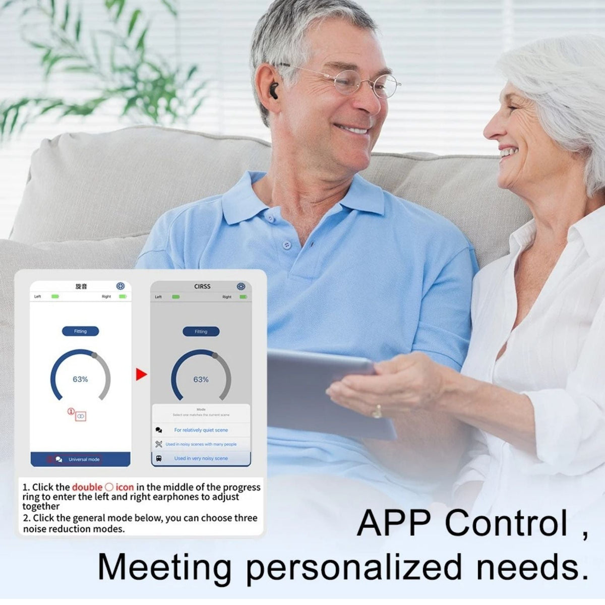 VoiceVivid™ ITE Stylish Smart Hearing (App Controlled)