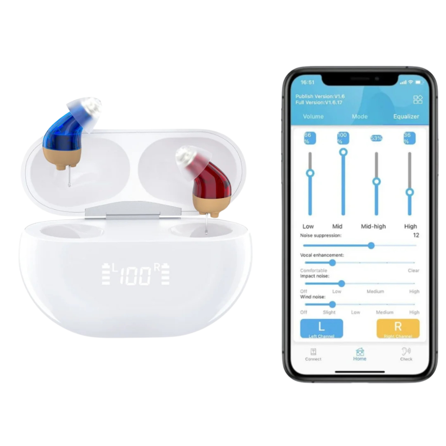 VoiceVivid® Micro CIC Smart Hearing (App Controlled)